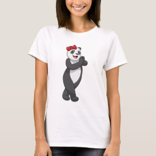 Panda med Ribbon T Shirt