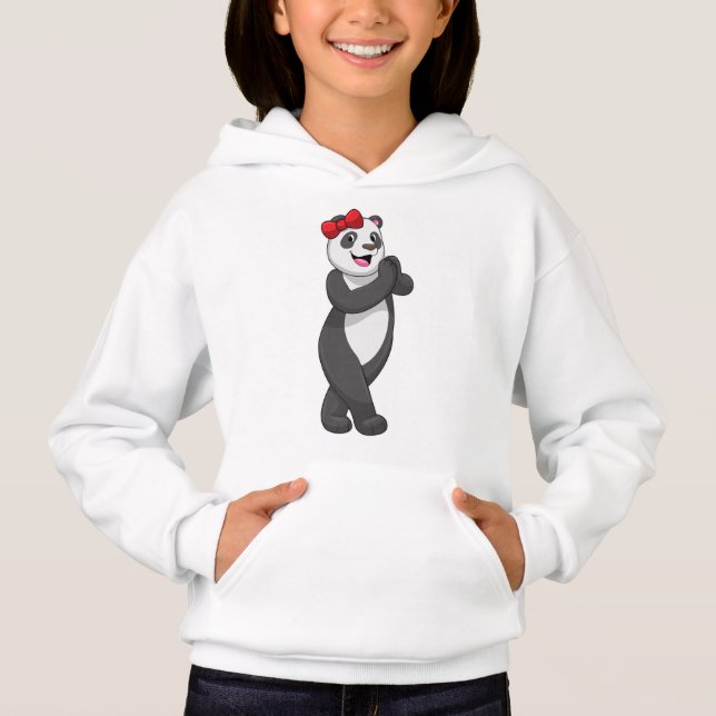 Panda med Ribbon T Shirt (Framsida)