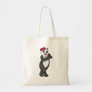 Panda med Ribbon Tygkasse