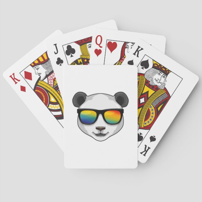Panda med solglasögon casinokort (Baksidan)