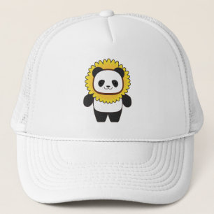 Panda med solros keps