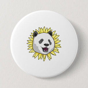 Panda med solros knapp