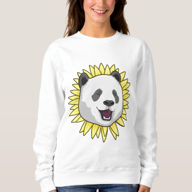 Panda med solros t shirt (Framsida)