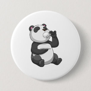 Panda med Tea Kopp Knapp