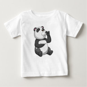 Panda med Tea Kopp T Shirt
