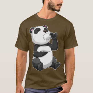 Panda med Tea Kopp T Shirt