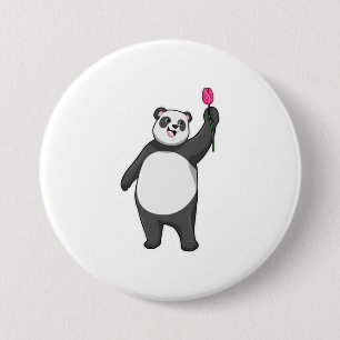Panda med Tulip Knapp