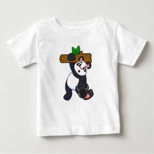Panda med Wood vid styrkeutbildning T Shirt