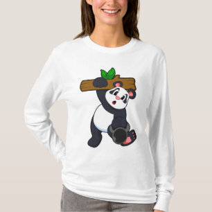 Panda med Wood vid styrkeutbildning T Shirt