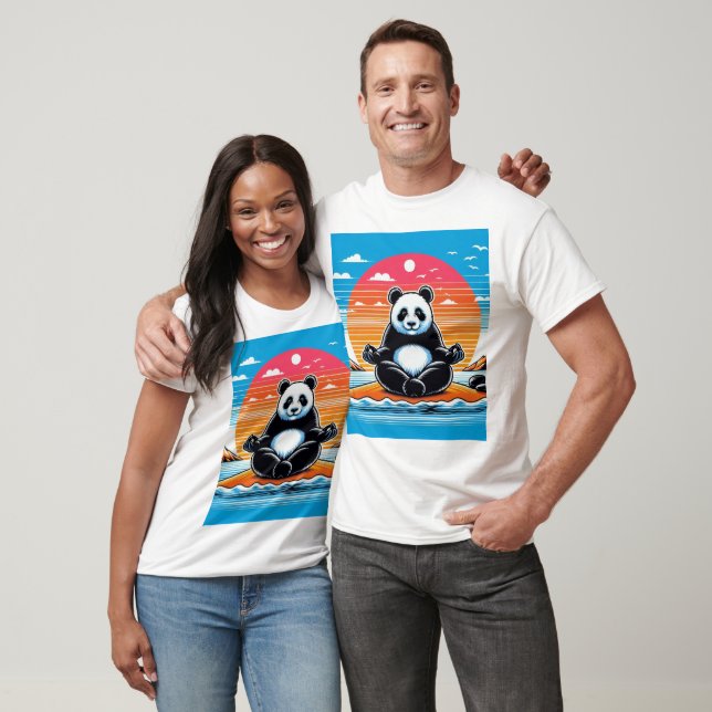 Panda Meditation Unisex T Shirt (Unisex)