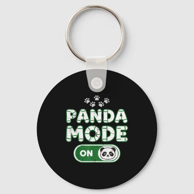 Panda Mode On Funny Animal Bear Lover Owner Costum Nyckelring (Framsida)