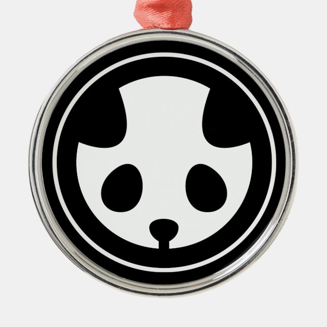 Panda mon julgransprydnad metall (Framsidan)