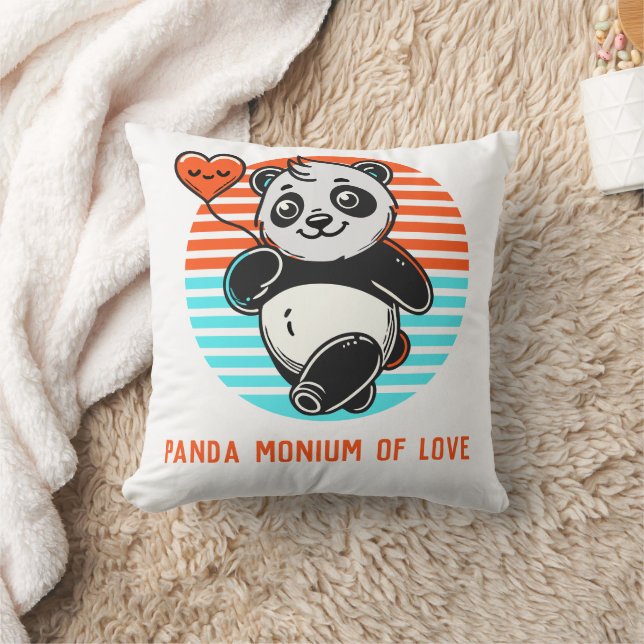Panda Monium från Kärlek Personlig Kudde (Filt)