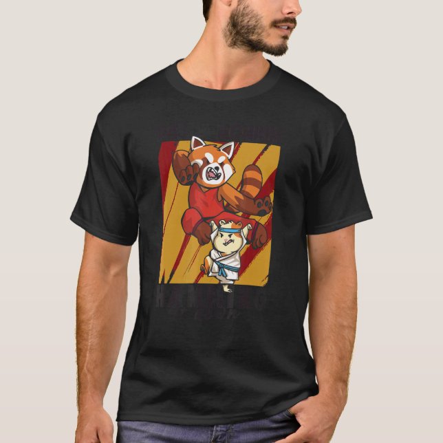Panda Monium Hamming It Down Red Panda T Shirt (Framsida)