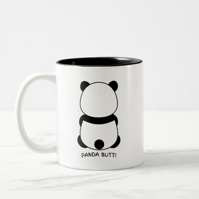 Panda-monium i Kopp! 🐼 ☕ 😂 Två-Tonad Mugg (Vänster)