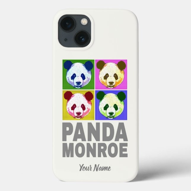 Panda Monroe Bear Pop Art Porträtt (Baksida)