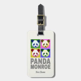 Panda Monroe Bear Pop Art Porträtt Bagagebricka