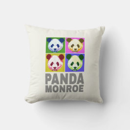 Panda Monroe Bear Pop Art Porträtt Kudde