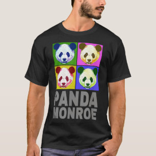Panda Monroe Bear Pop Art Porträtt T Shirt