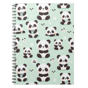 Panda Mönster Anteckningsbok