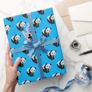 Panda Mönster - Background färg utbytbar Presentpapper