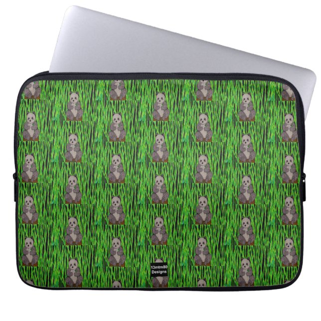 Panda (mönster) - Bärbar datorskydd Laptop Fodral (Framsidan)