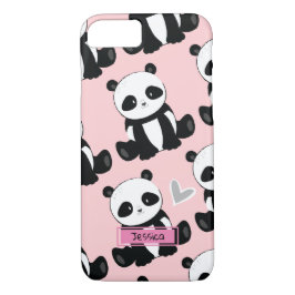 Panda Mönster Girly-Rosa, eget namn