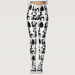 Panda mönster White BG Leggings