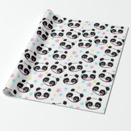 Panda Mönster Wrapping Papper Presentpapper