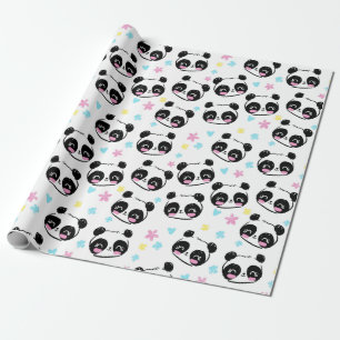 Panda Mönster Wrapping Papper Presentpapper