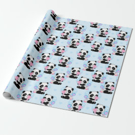 Panda Mönster Wrapping Papper Presentpapper