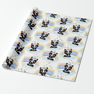Panda Mönster Wrapping Papper Presentpapper