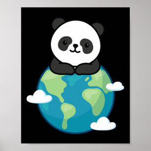 Panda Mor Earth Day FUNNY for Planet Environmen Poster