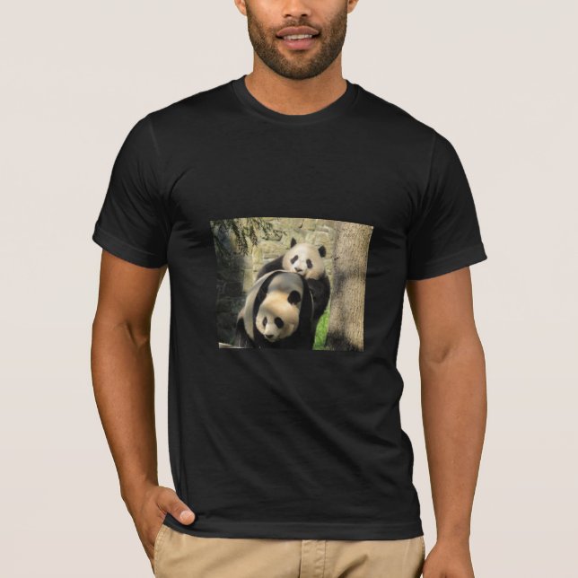 Panda mor & unge shirt (Mei Xiang & Xiao Qi Ji) T Shirt (Framsida)