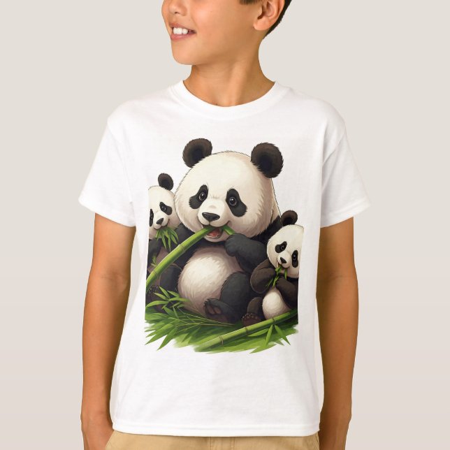 Panda Munchies: Bamboo Bonanza! T Shirt (Framsida)
