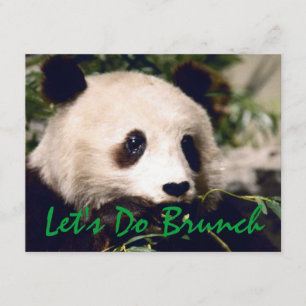 Panda Munching Grönts INVITATION ~ EZ2 CUSTOMIZE! Inbjudningar