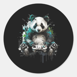 Panda Music Dj Controller-spelpanda Runt Klistermärke