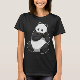 Panda Musician Flute Music T Shirt