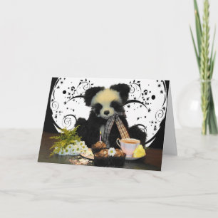 Panda Nalle Birday Card Kort