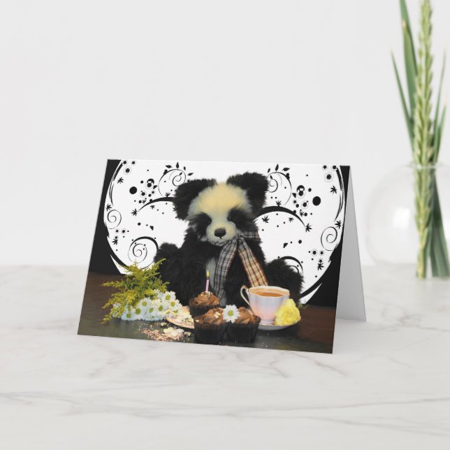 Panda Nalle Birday Card Kort (Framsida)