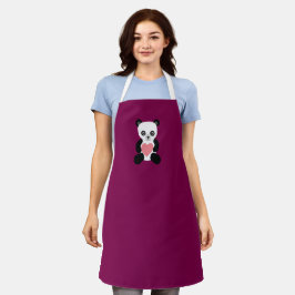 Panda Nalle med Heart Apron