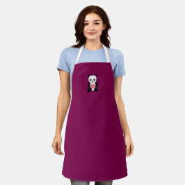 Panda Nalle med Heart Apron