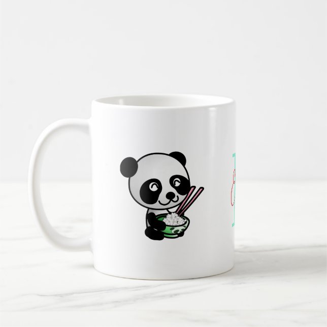 Panda Namngiven Mug Kaffemugg (Vänster)
