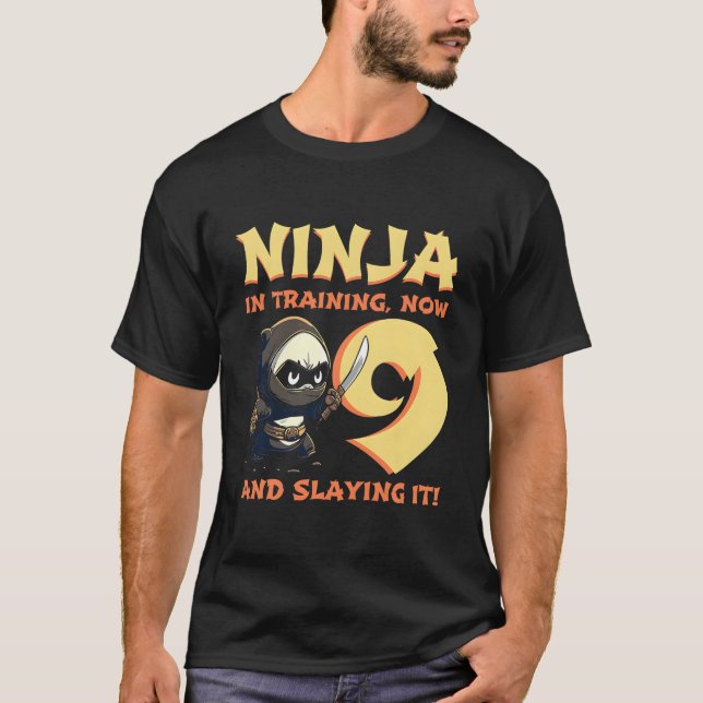 Panda Ninja I'M 9 Nine Ninja 9Nd T Shirt (Framsida)