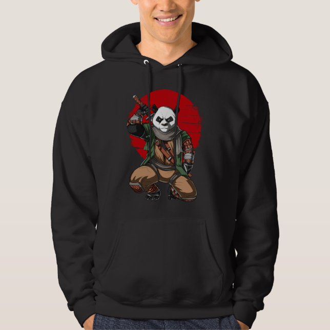 Panda Ninja Samurai Hoodie (Framsida)