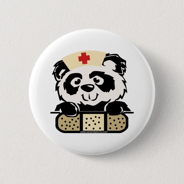 Panda Nurse Knapp (Framsida)