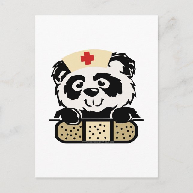 Panda Nurse Vykort (Framsida)
