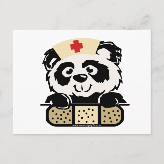 Panda Nurse Vykort (Framsida)