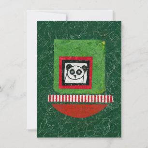 Panda Oberett gratulationskort Kort