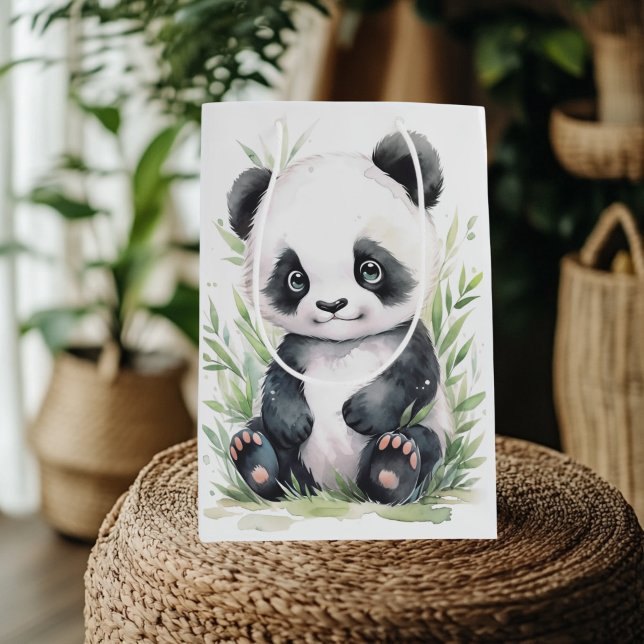 Panda och Bamboo (Panda and Bamboo Greeting Card)